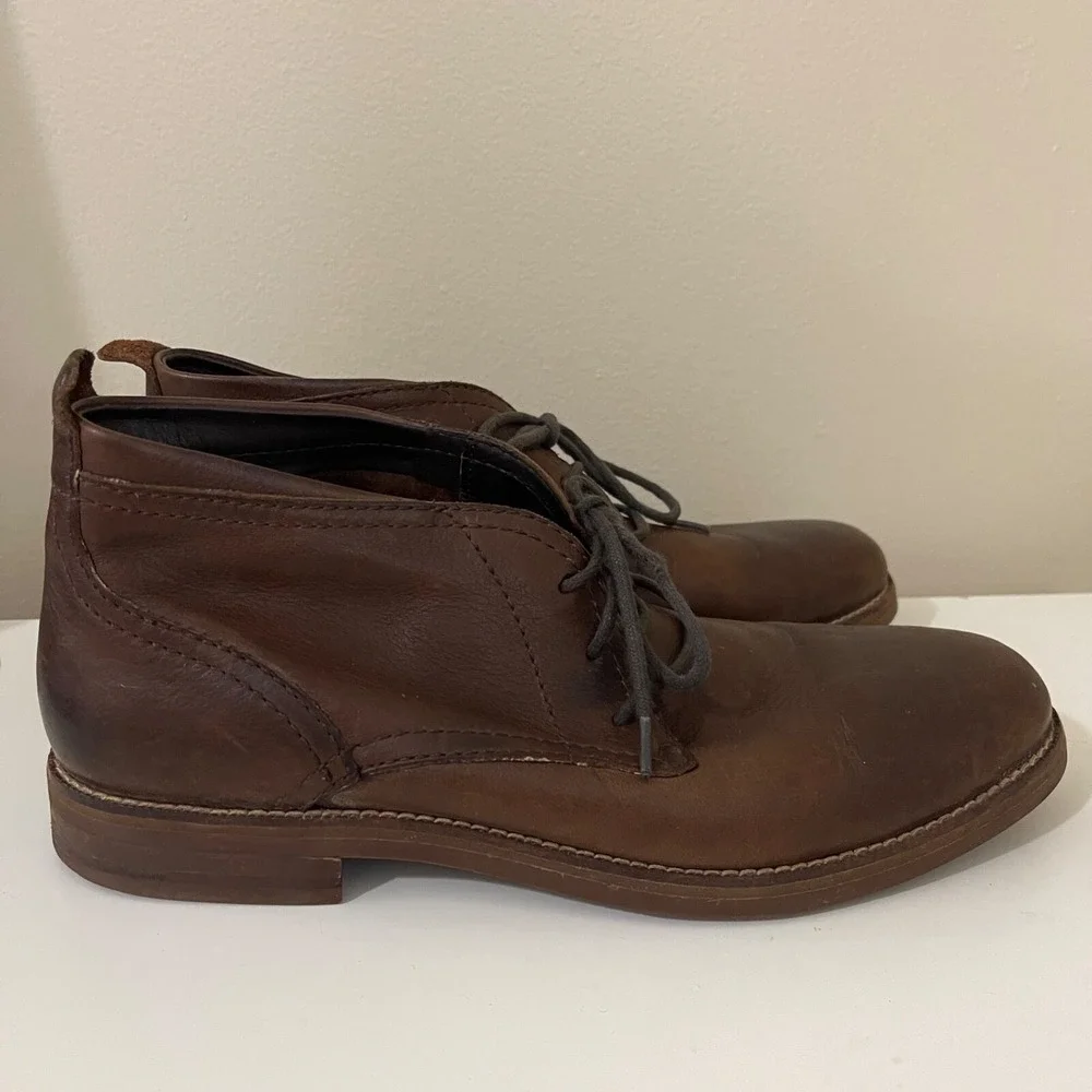 Cole Haan Charles Brown Leather Chukka‎ Boots Lace Up Ankle Mens 9.5 M C11847